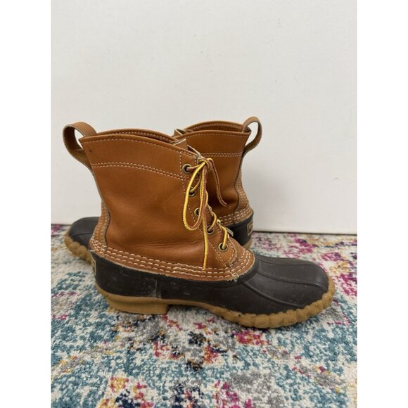 L.L. BEAN Women's Tan/Brown 6" Shaft Bean Boots Sz 7 - Picture 4 of 9